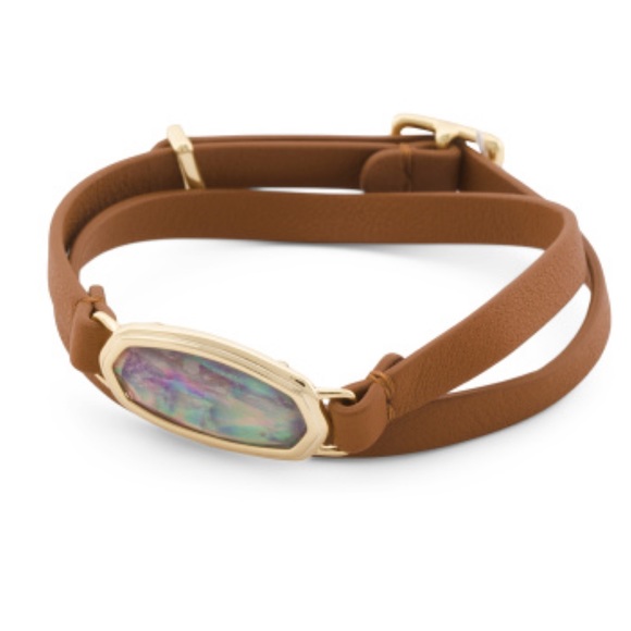 1 hour sale. KENDRA SCOTT, Framed Dani Wrap Bracelet, Lilac Abalone - Picture 1 of 3